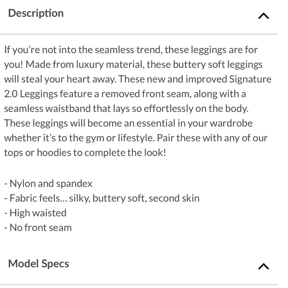 Nvgtn Latte Signature 2.0 Leggings small - Picture 7 of 7